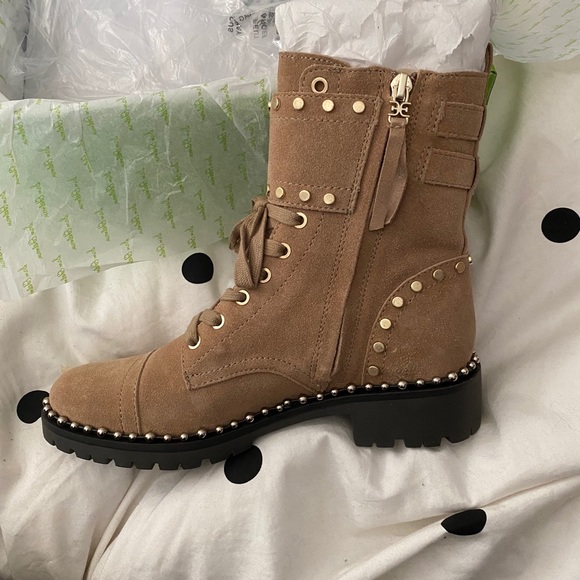 Sam Edelman JENNIFER suede combat boots - Picture 4 of 7